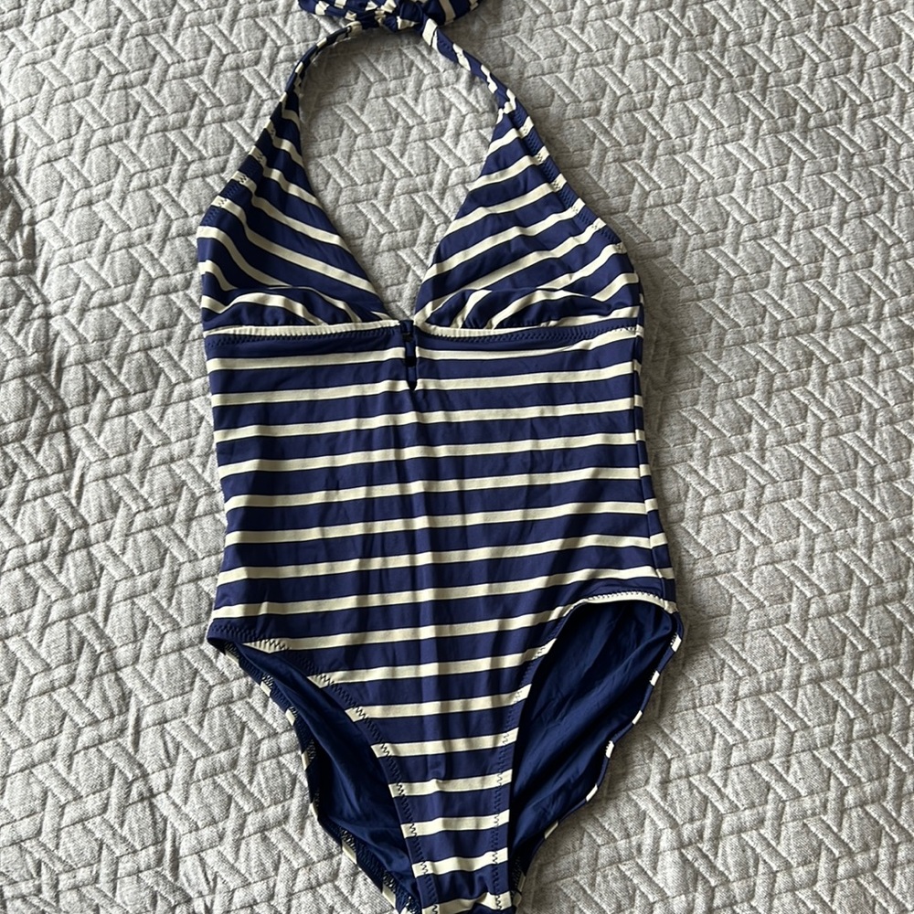 Helen Jon sz XS Navy a striped One Piece‎ Swimsuit
